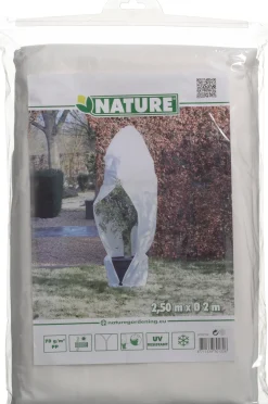 Nature winterhoes met rits D250cm x H3m wit