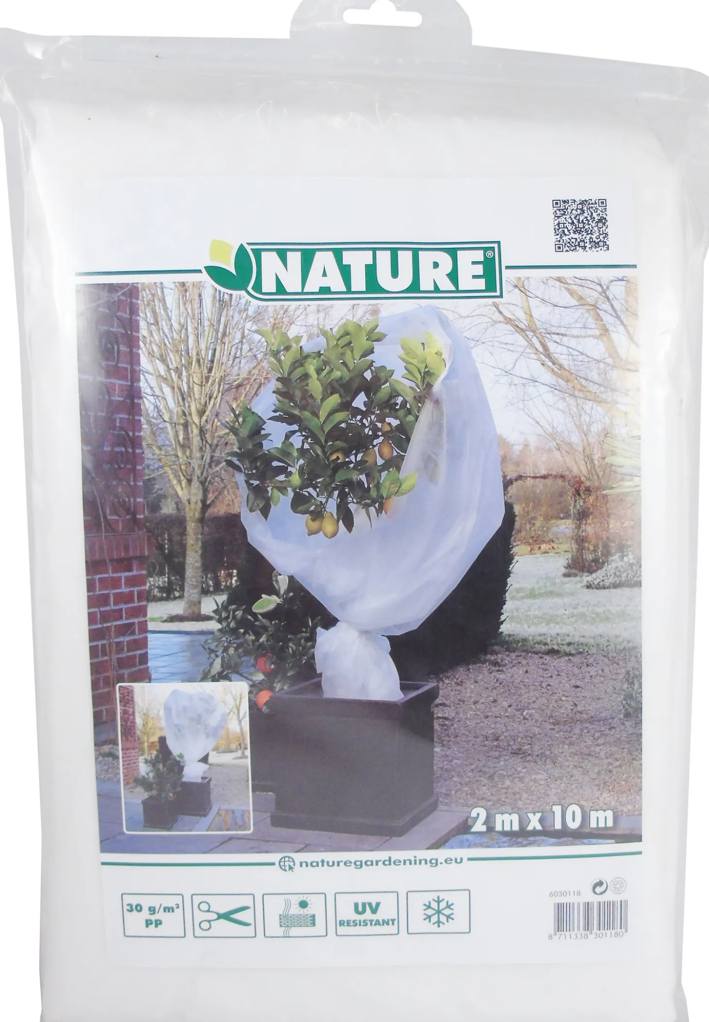 Nature wintervlies 2 x 10m 30 g/m² wit