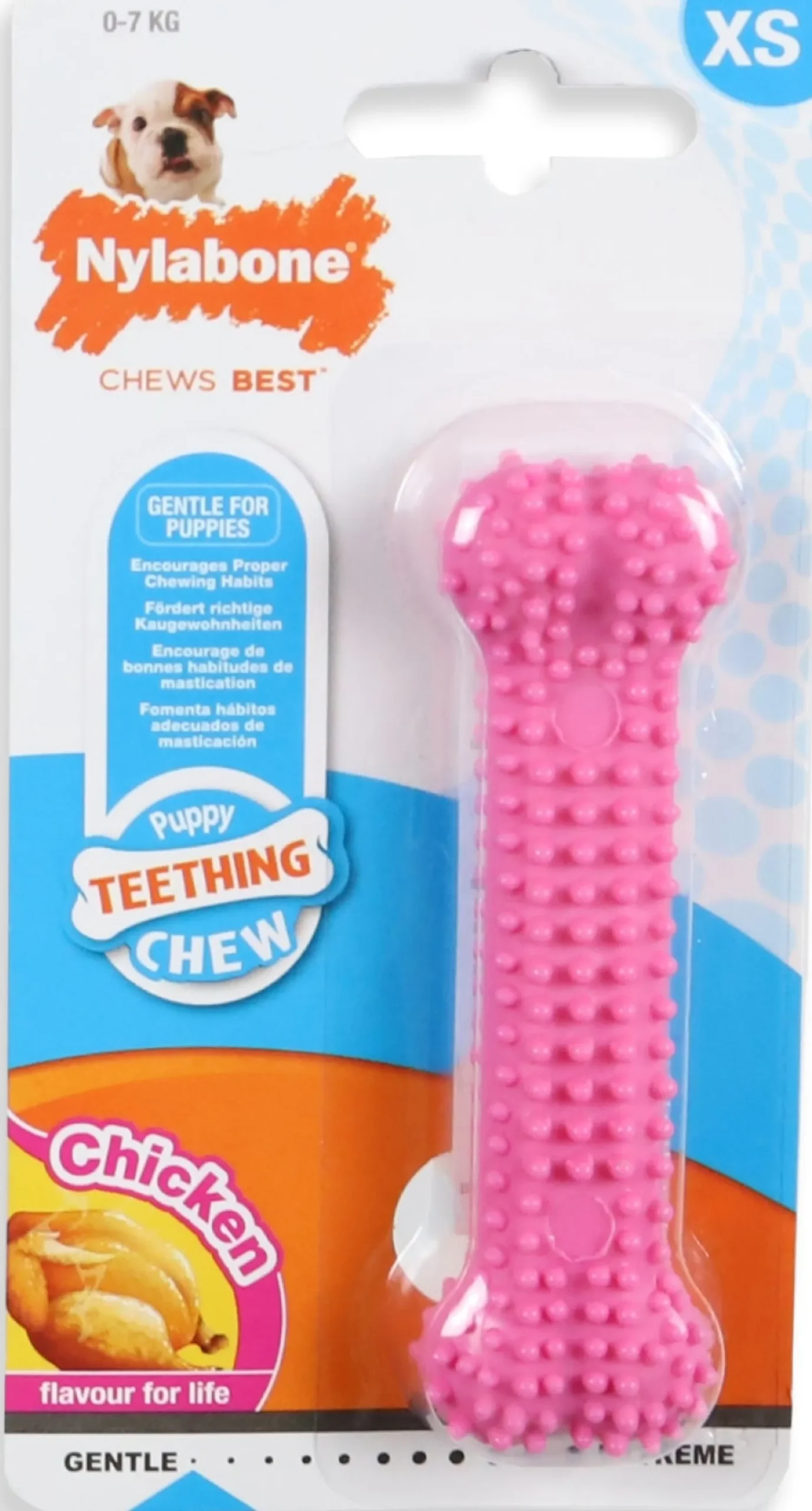 Nylabone hondenspeelgoed bot roze 8 x 2 x 2 cm
