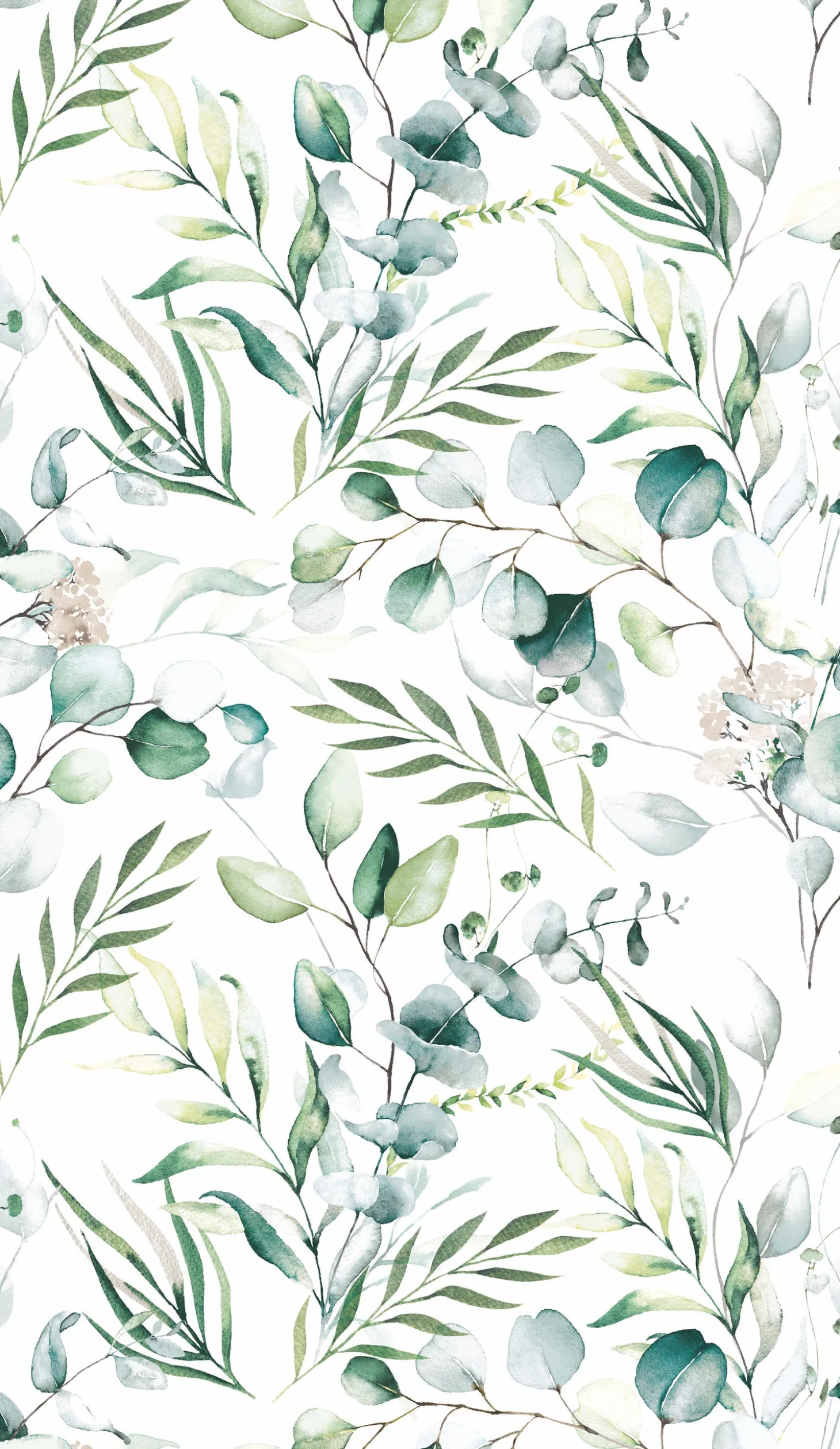 Paper + Design tafelkleed Eucalyptus White wit 138 x 220 cm