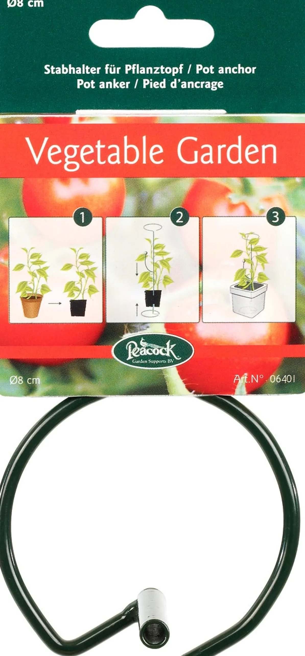 Peacock pot-anker groen D 8 H 5 cm