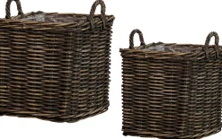 Plantenmand vierkant zwart D 50 H 50 cm