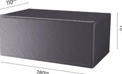 Platinum AeroCover tuintafelhoes antraciet 280 x 110 x 70 cm