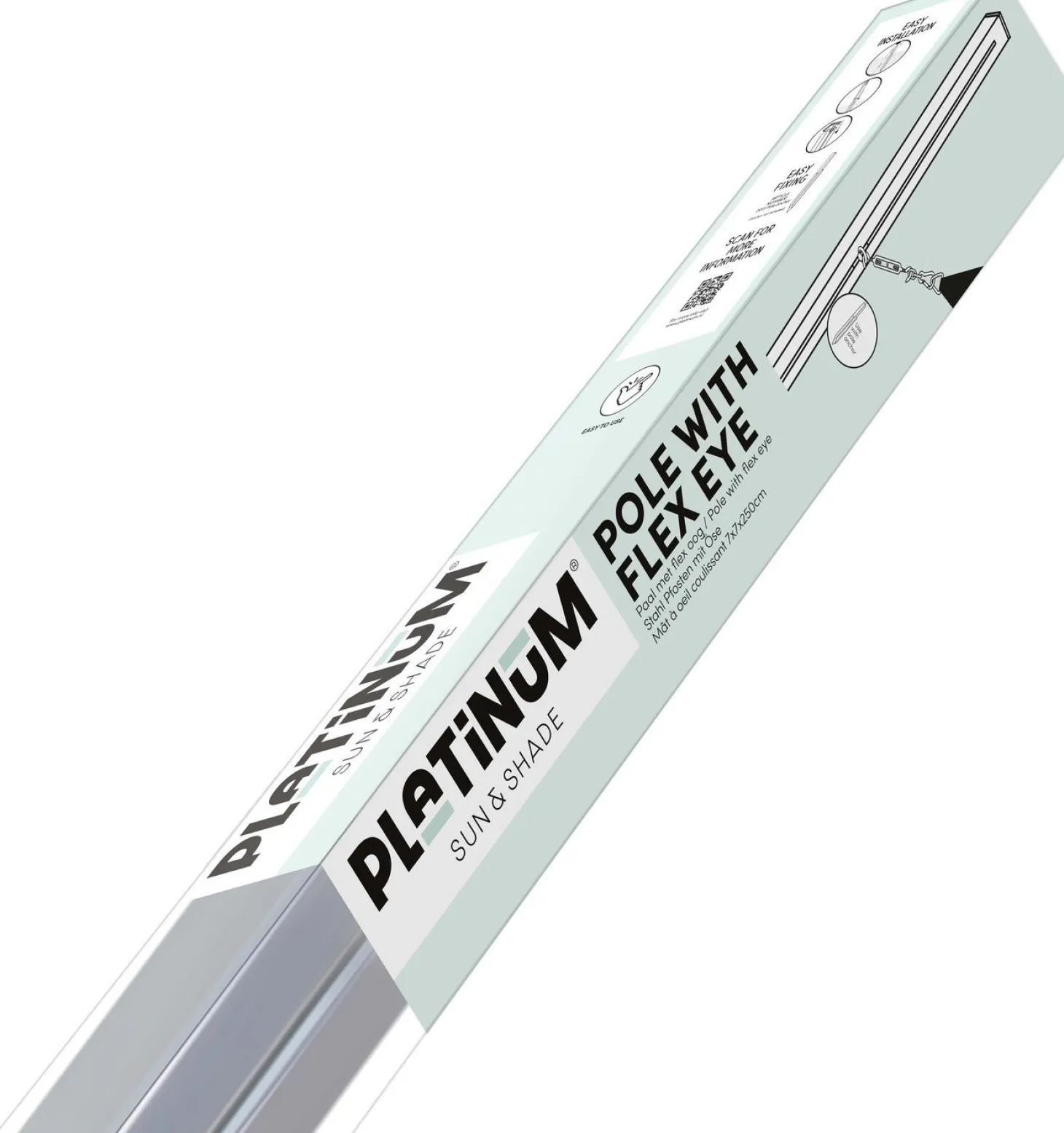 Platinum Sun & Shade paal met flexoog RVS