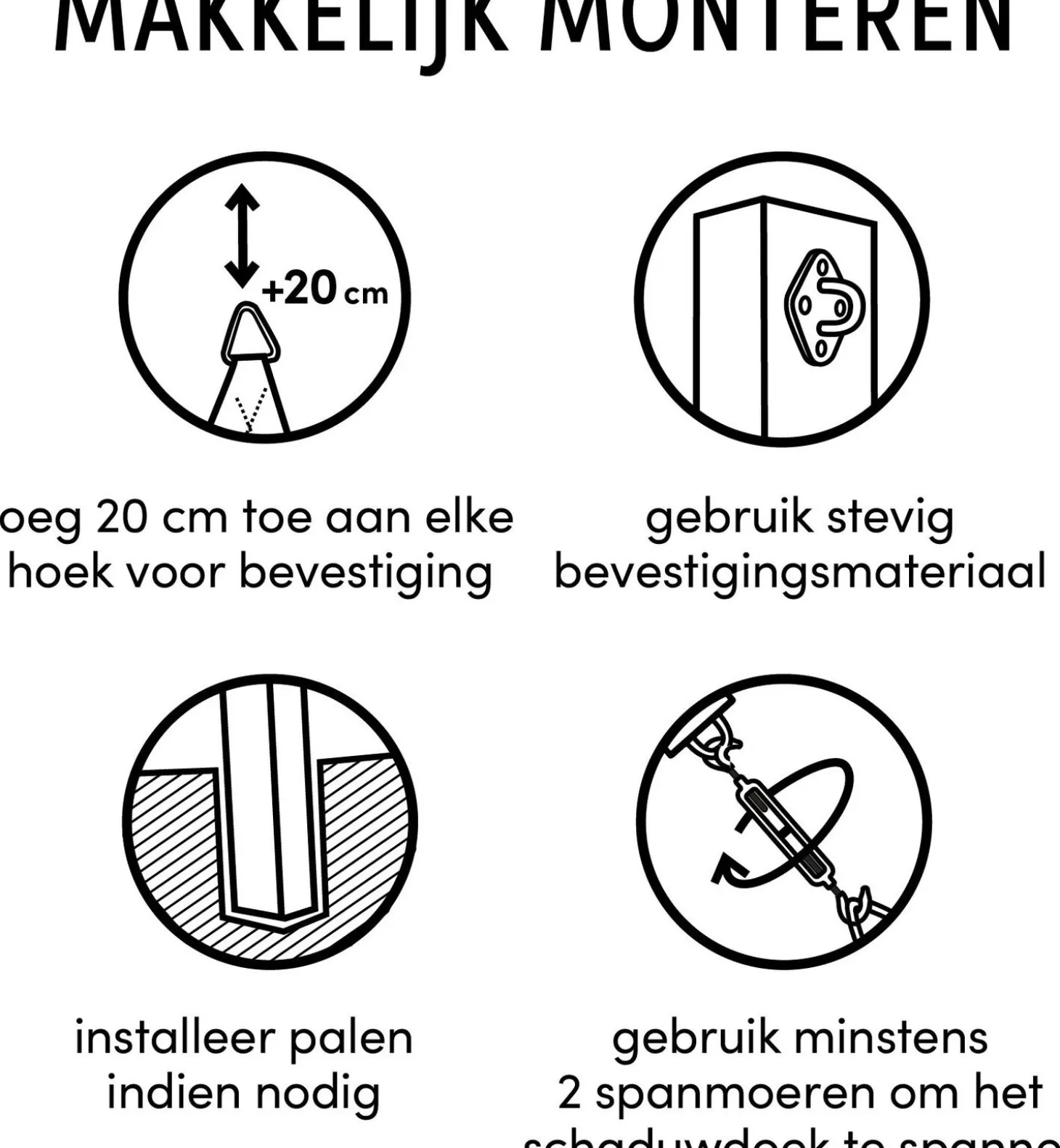 Platinum Sun & Shade plaat met oog RVS