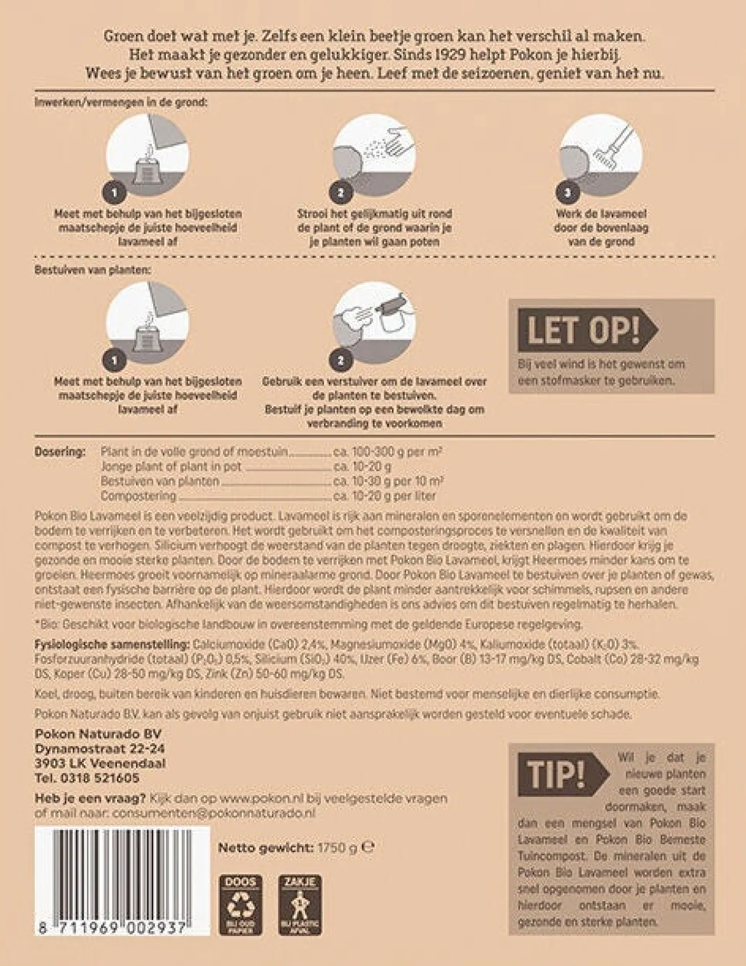 Pokon Bio Lavameel 1,75 kg