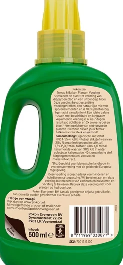 Pokon Bio Terras en Balkon Planten voeding 500 ml