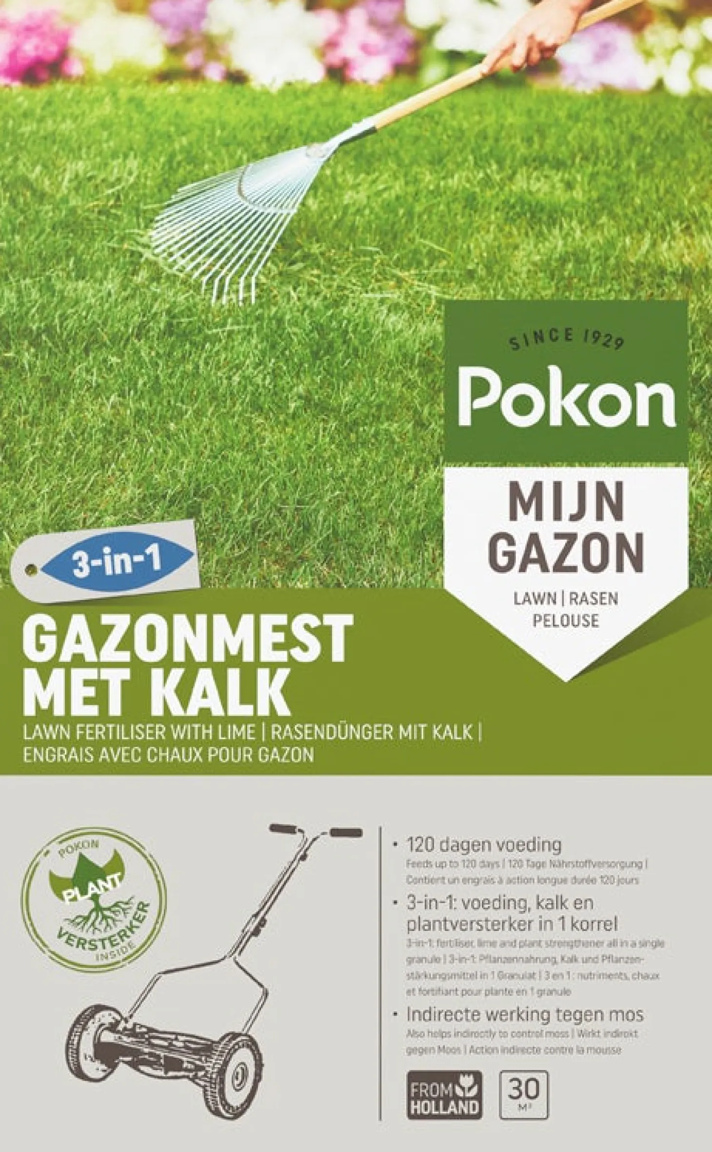 Pokon gazonmest 3-in-1 30 m²