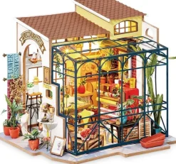 Robotime 3D puzzel Rolife Emily's bloemenwinkel 22 x 19 x 21 cm