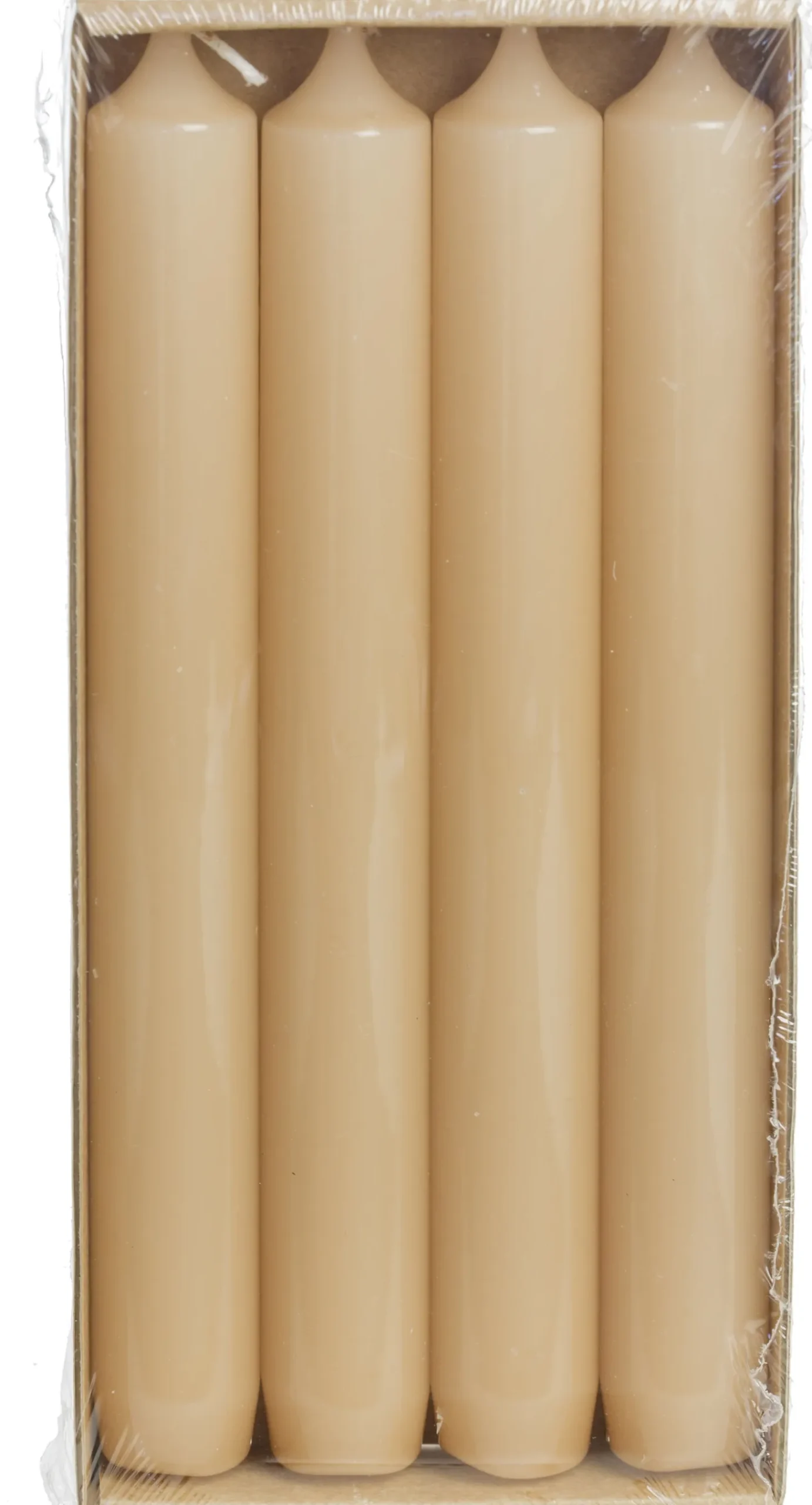 Rustik Lys dinerkaars Gloss licht beige 8 uur 4 stuks