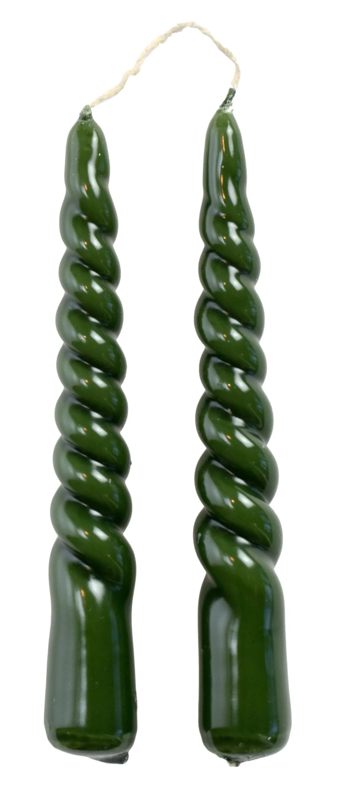 Rustik Lys dinerkaars Swirl mini groen 4 uur 2 stuks
