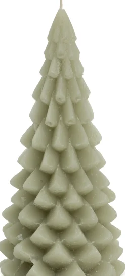 Rustik Lys stompkaars Kerstboom groen 42 uur D 10 H 20 cm