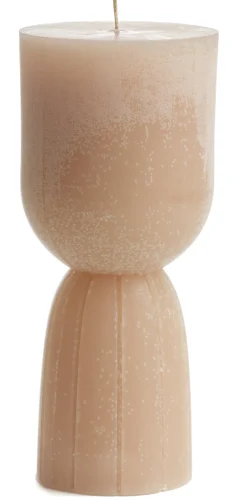 Rustik Lys stompkaars Zandé roze 55 uur D 7,5 H 17 cm