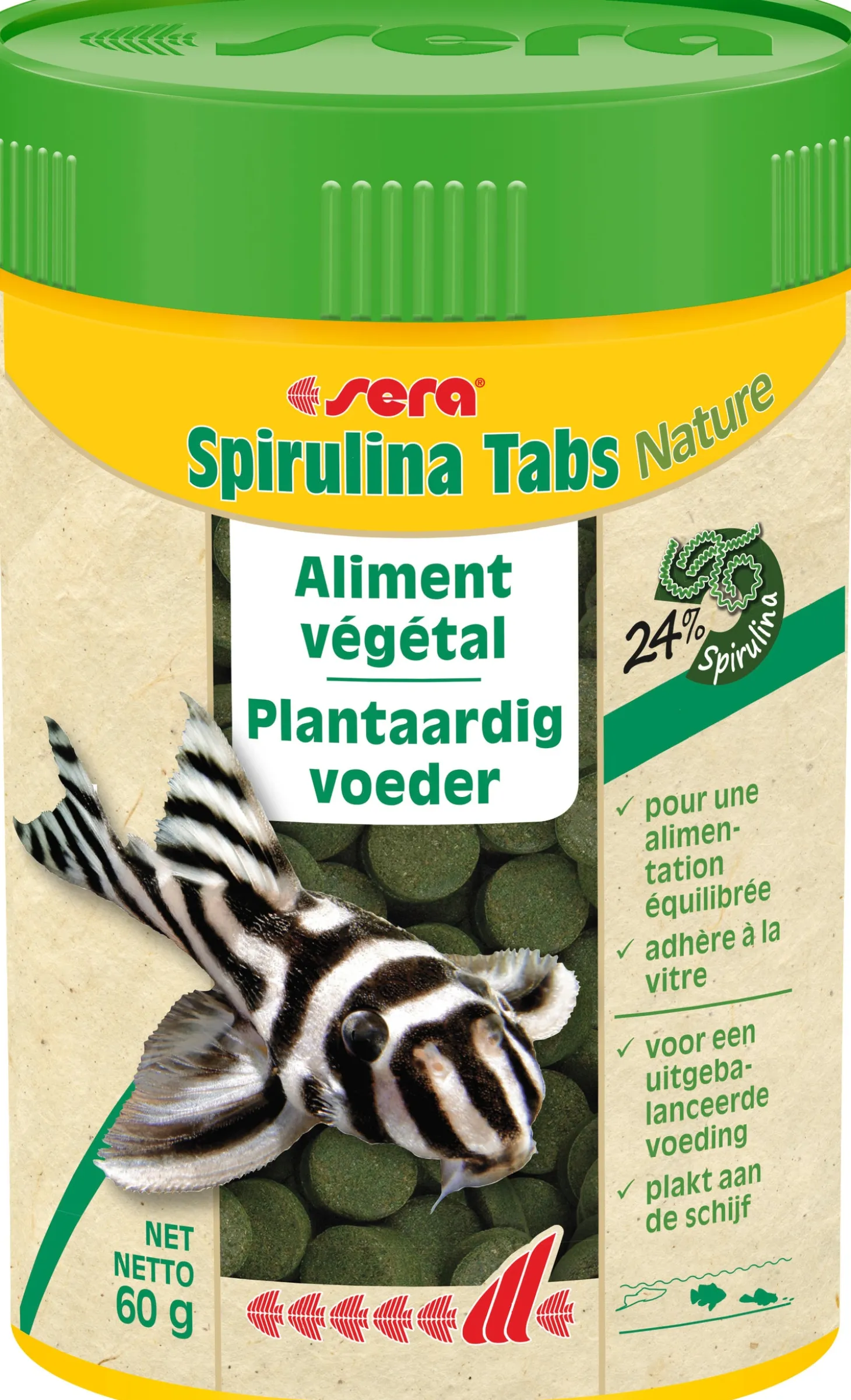 Sera visvoer Spirulina Tabs Nature 100 ml