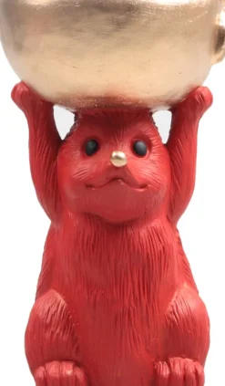 SID Collection decoratieschaal Moos egel rood 16 x 15,5 x 27 cm