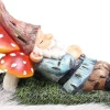 SID tuinbeeld kabouter op paddenstoel Edward multi 20 x 9 x 12 cm