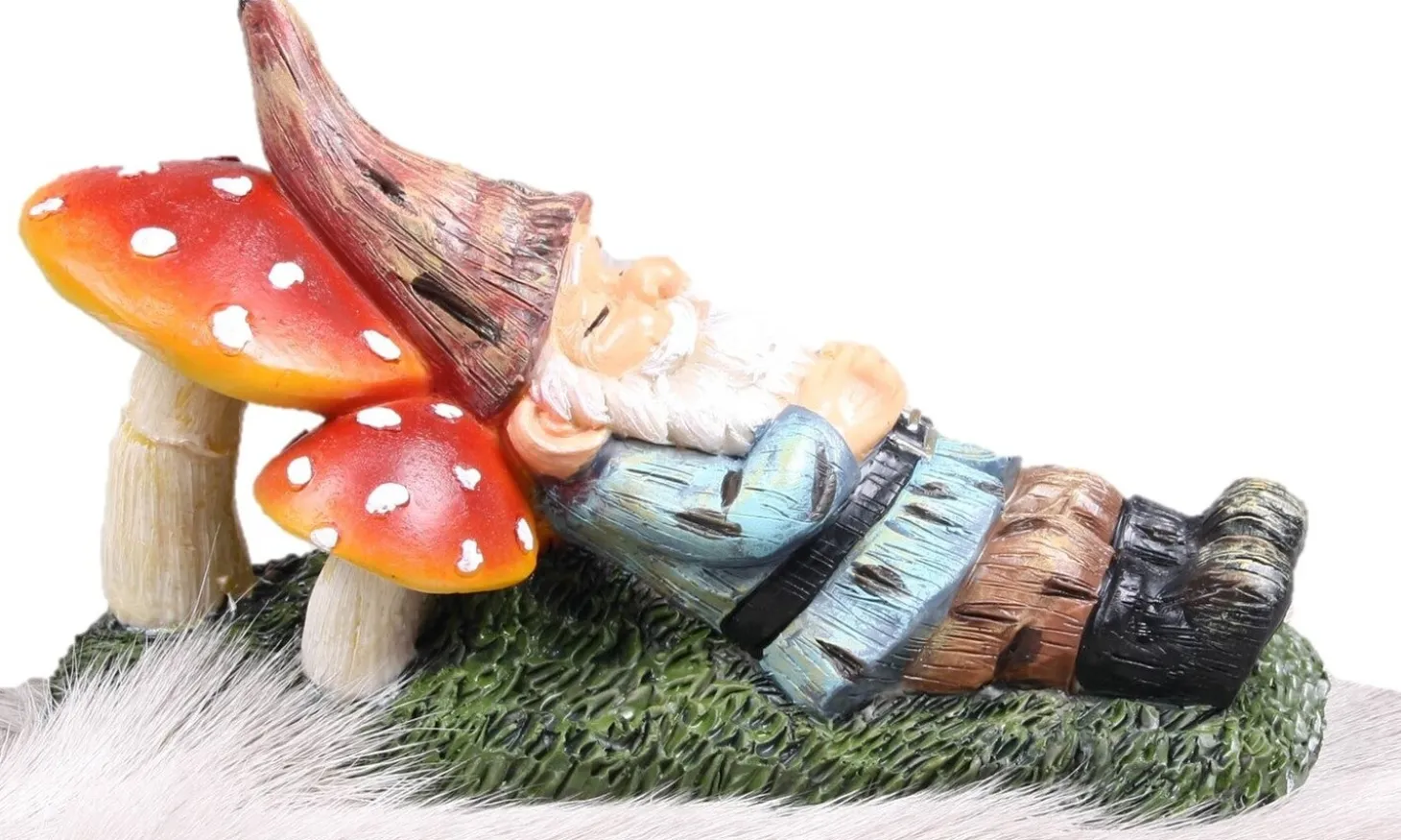 SID tuinbeeld kabouter op paddenstoel Edward multi 20 x 9 x 12 cm