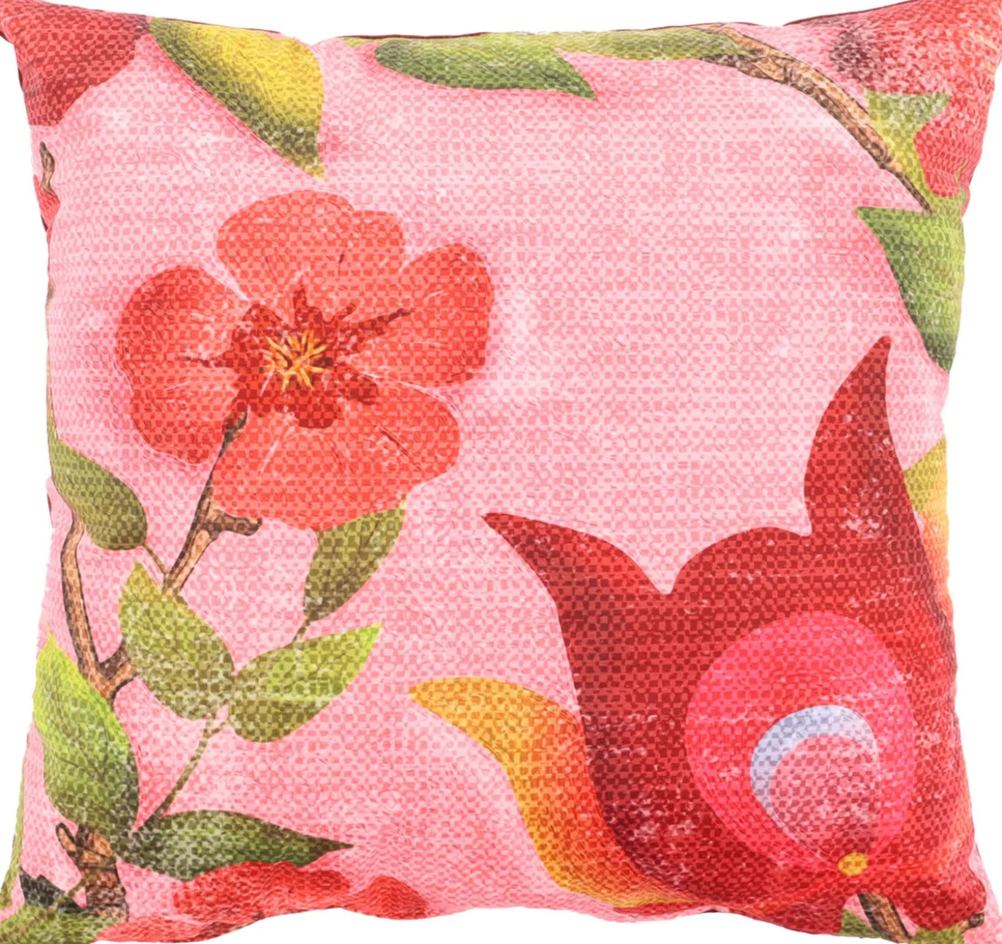 Sierkussen Kelk roze / rood 45 x 45 cm
