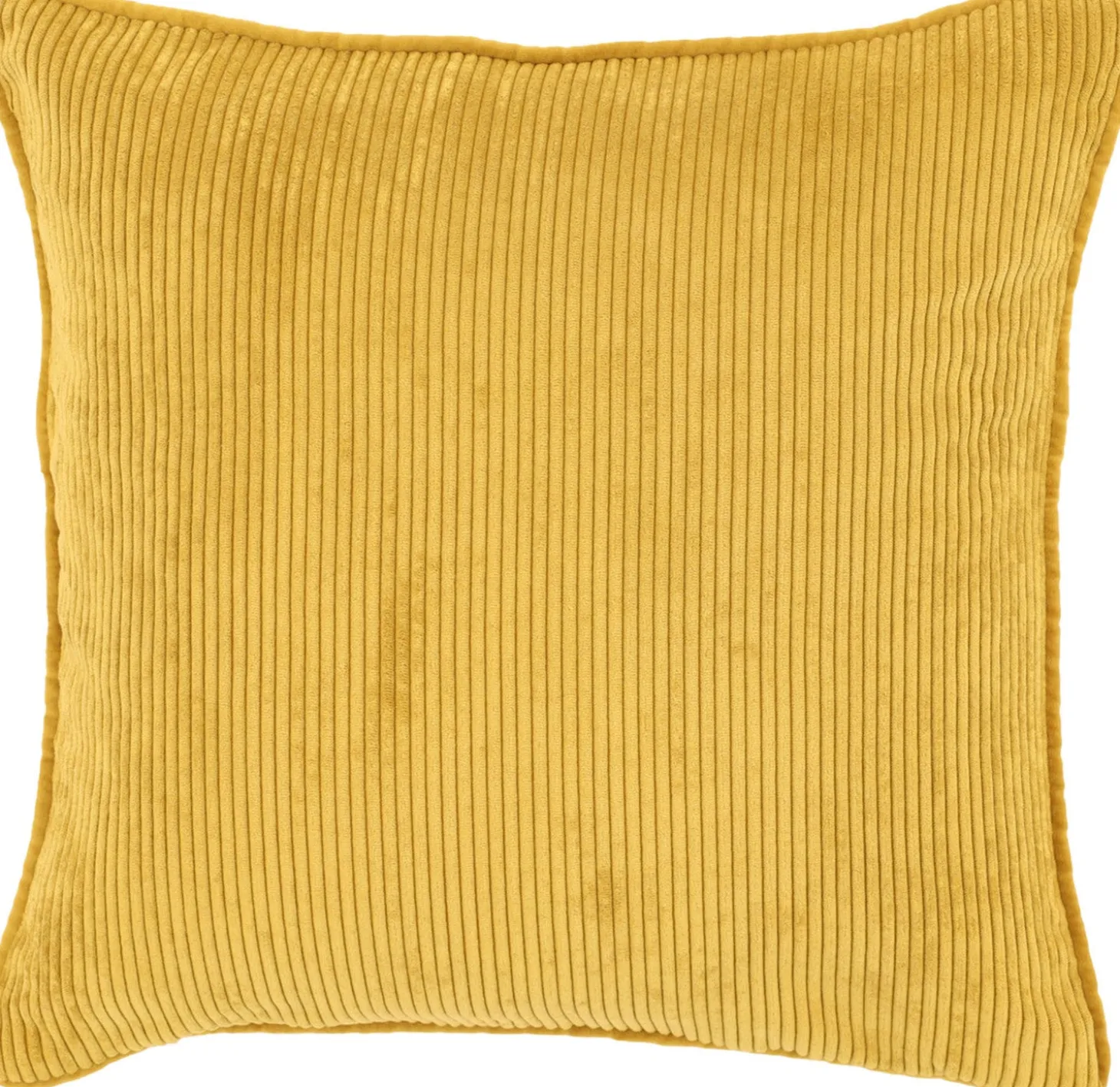 Sierkussen Rib geel 45 x 45 cm
