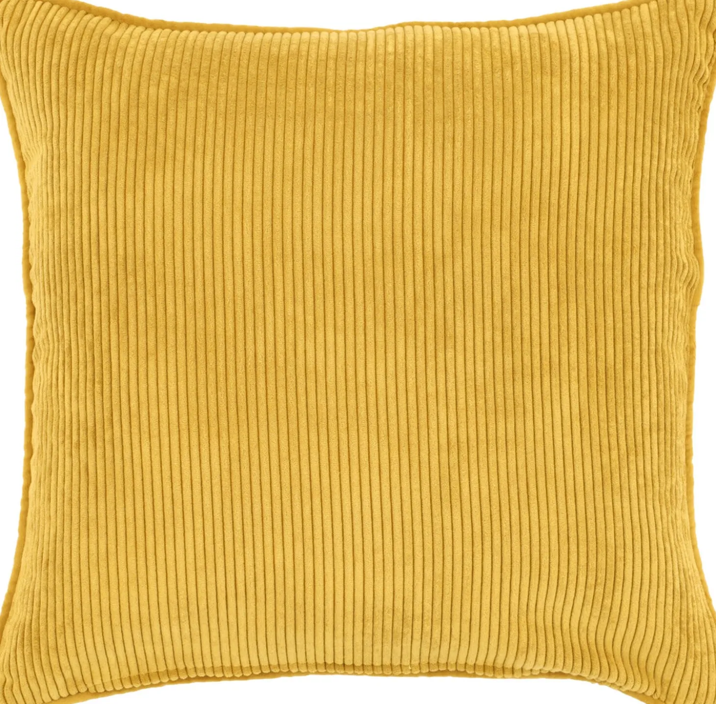 Sierkussen Rib geel 45 x 45 cm