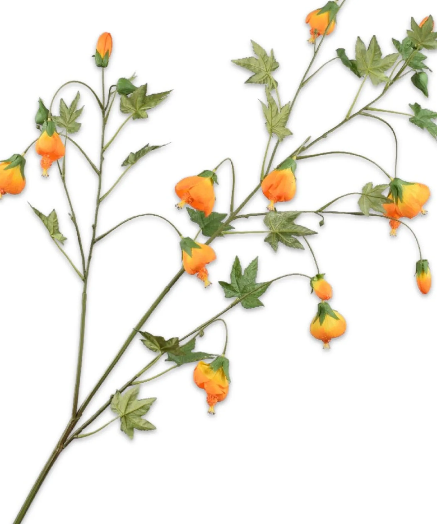 Silk-ka kunstbloem Abutilon oranje 134 cm