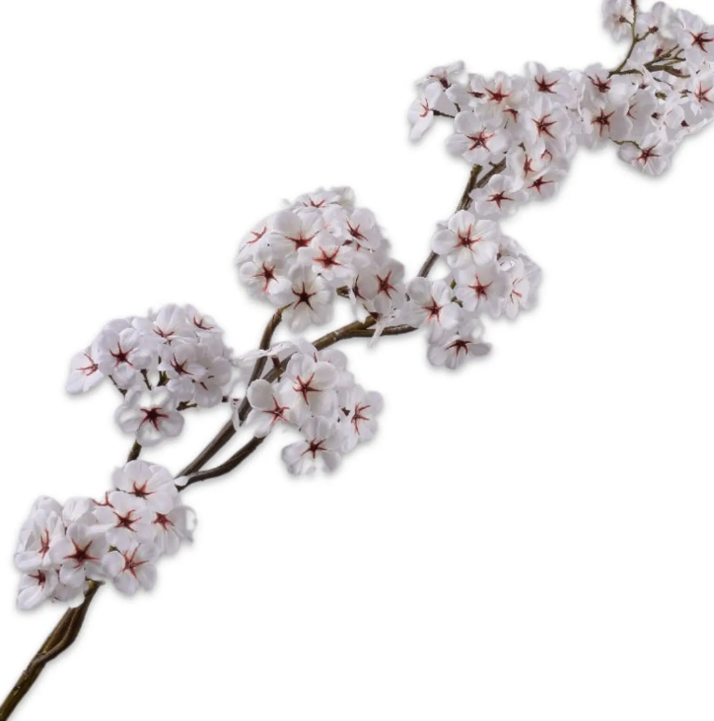 Silk-ka kunstbloem Bloesemtak wit 95 cm