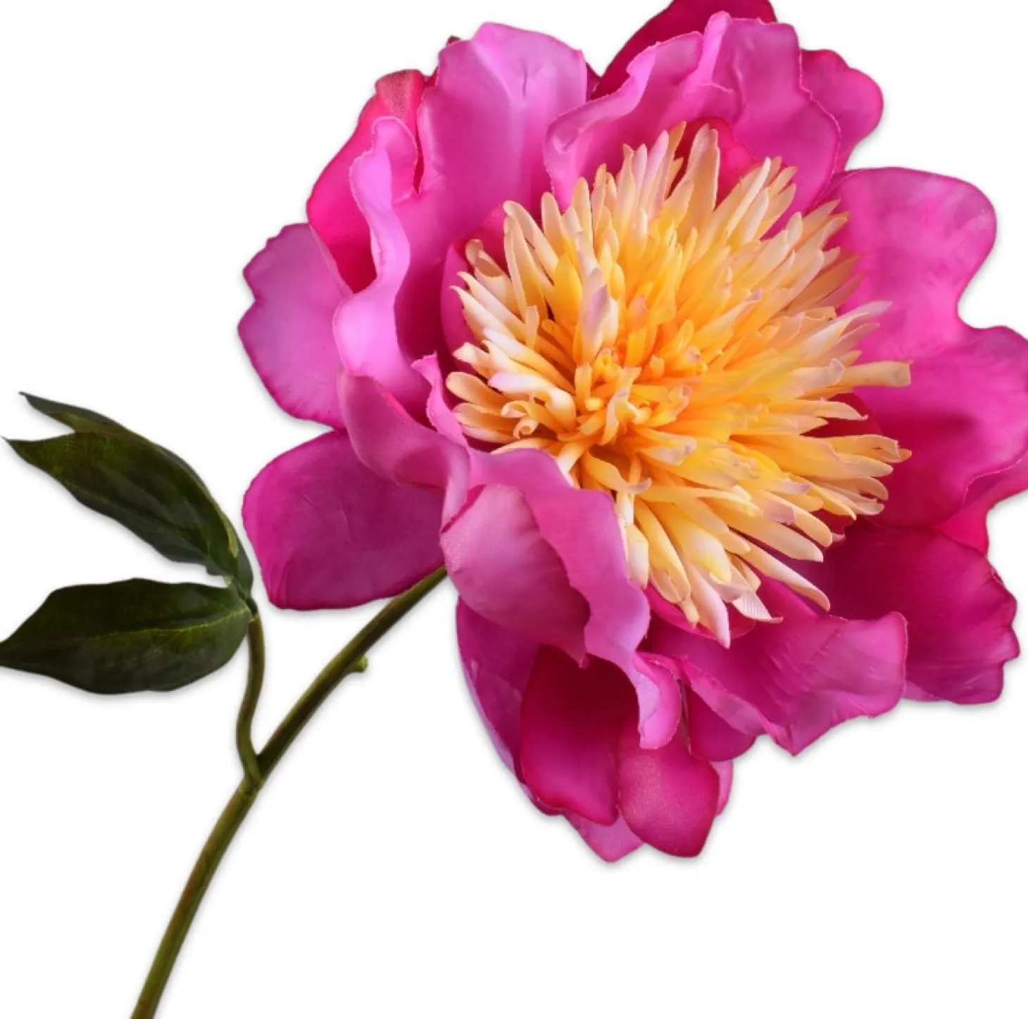 Silk-ka kunstbloem Pioenroos paars 56 cm