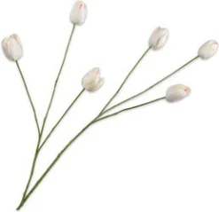 Silk-ka kunstbloem Tulp wit 100 cm