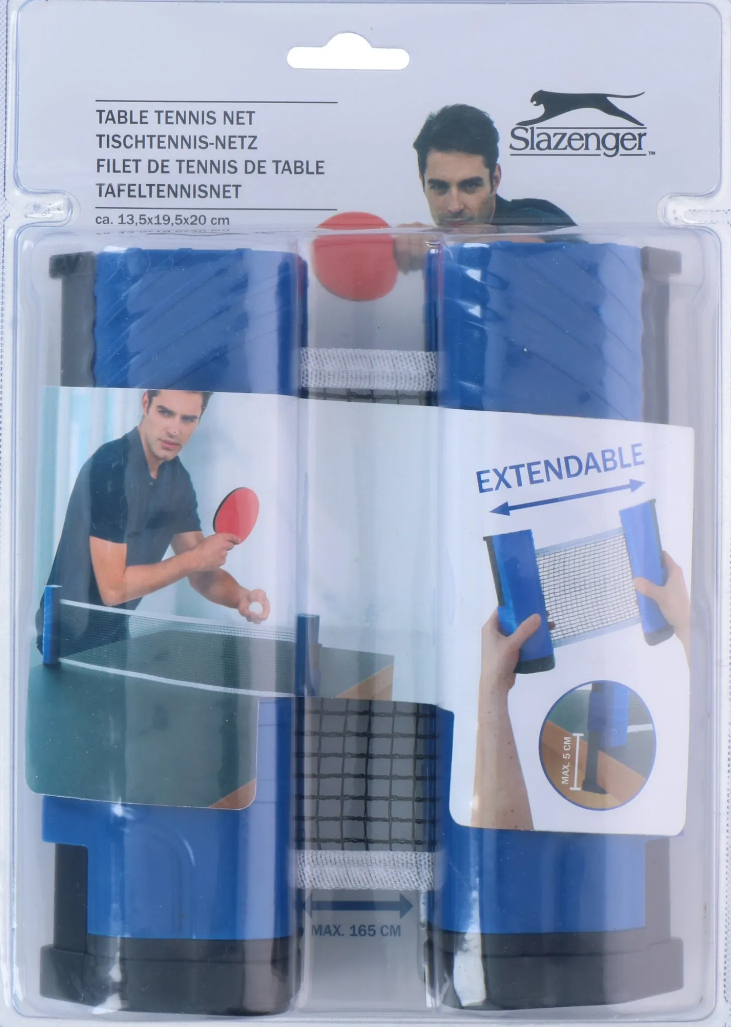 Slazenger uitschuifbaar tafeltennisnet 165 cm