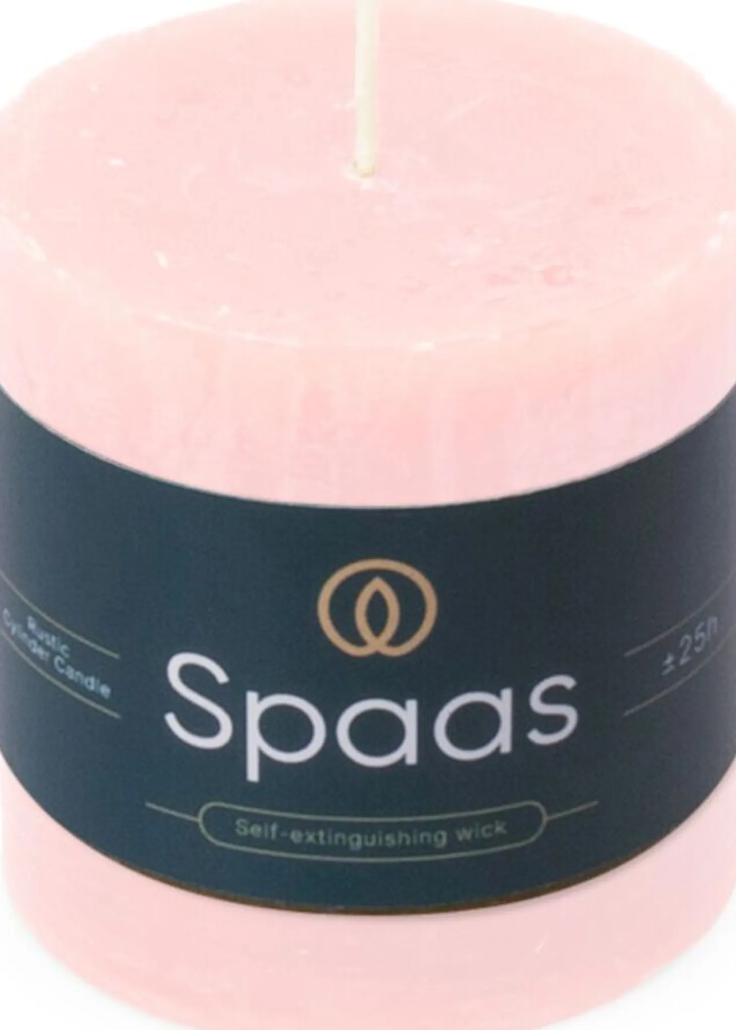 Spaas stompkaars Essential collection roze 25 uur D 7 H 7 cm