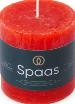 Spaas stompkaars Essential collection rood 25 uur D 7 H 7 cm