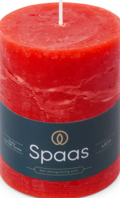 Spaas stompkaars Essential collection rood 65 uur D 8 H 11 cm