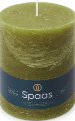 Spaas stompkaars Essential collection olijf 95 uur D 10 H 13 cm