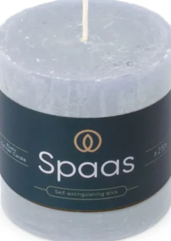 Spaas stompkaars Essential collection lichtblauw 25 uur D 7 H 7 cm
