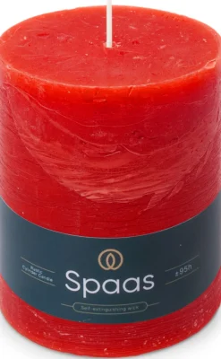 Spaas stompkaars Essential collection rood 95 uur D 10 H 13 cm