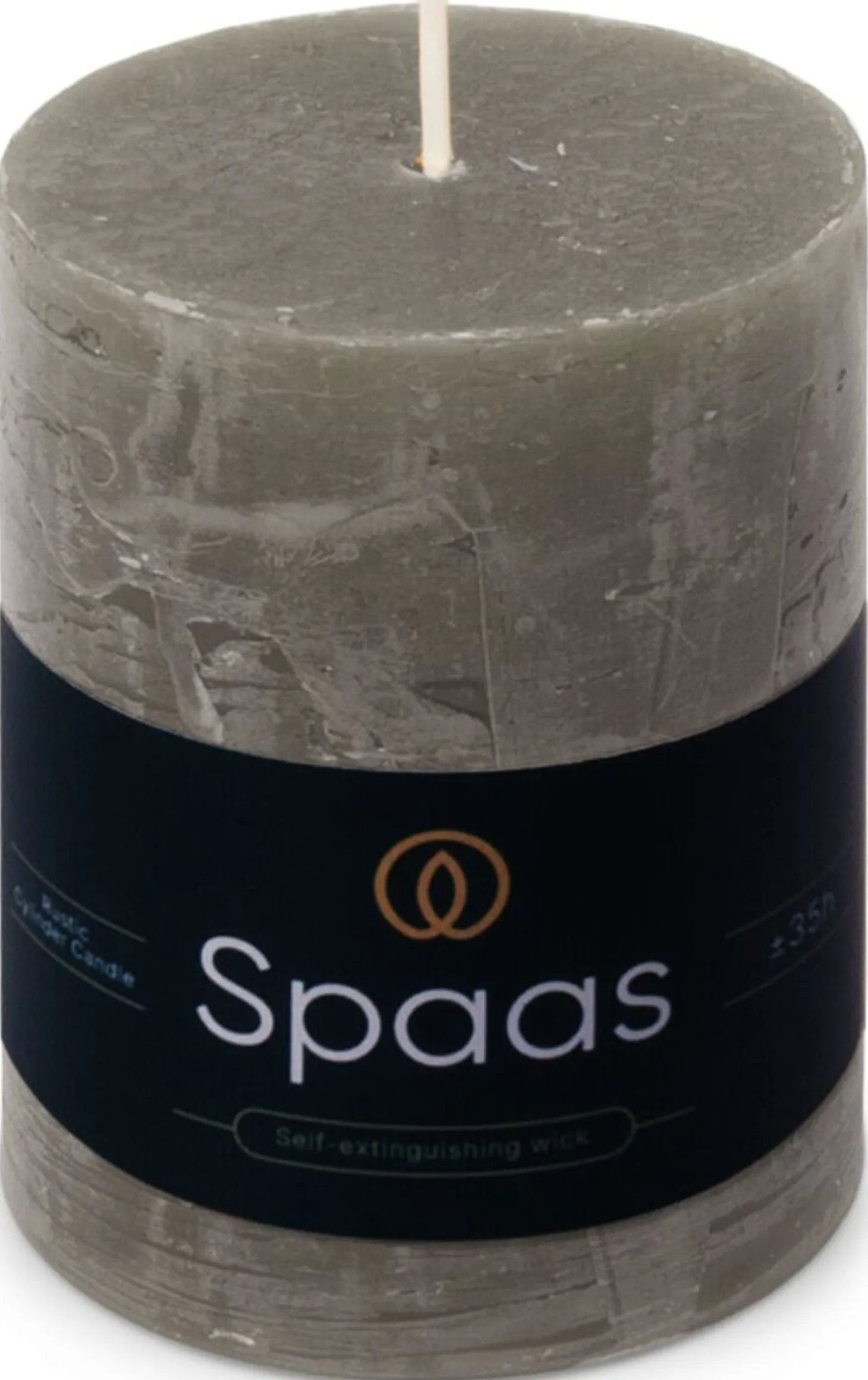 Spaas stompkaars Essential collection grijs 35 uur D 7 H 9,5 cm