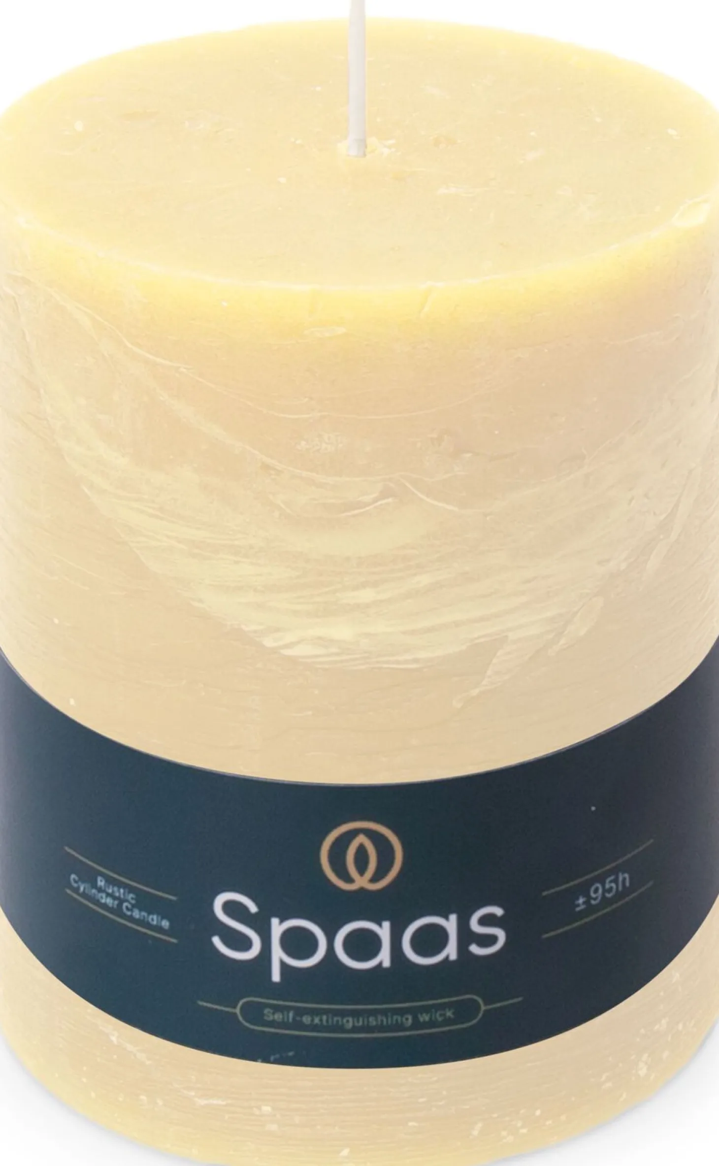 Spaas stompkaars Essential collection crème 95 uur D 10 H 13 cm