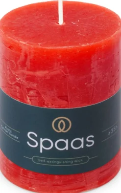 Spaas stompkaars Essential collection rood 35 uur D 7 H 9,5 cm
