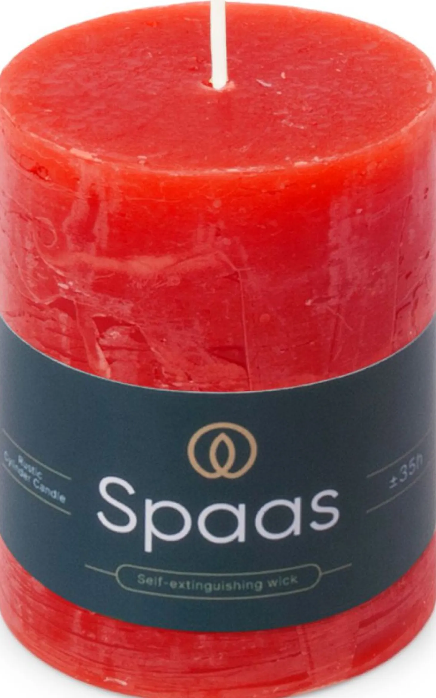 Spaas stompkaars Essential collection rood 35 uur D 7 H 9,5 cm