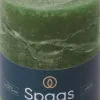 Spaas stompkaars Essential collection groen 65 uur D 8 H 11 cm