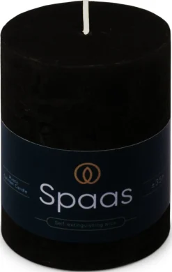 Spaas stompkaars Essential collection zwart 35 uur D 7 H 9,5 cm