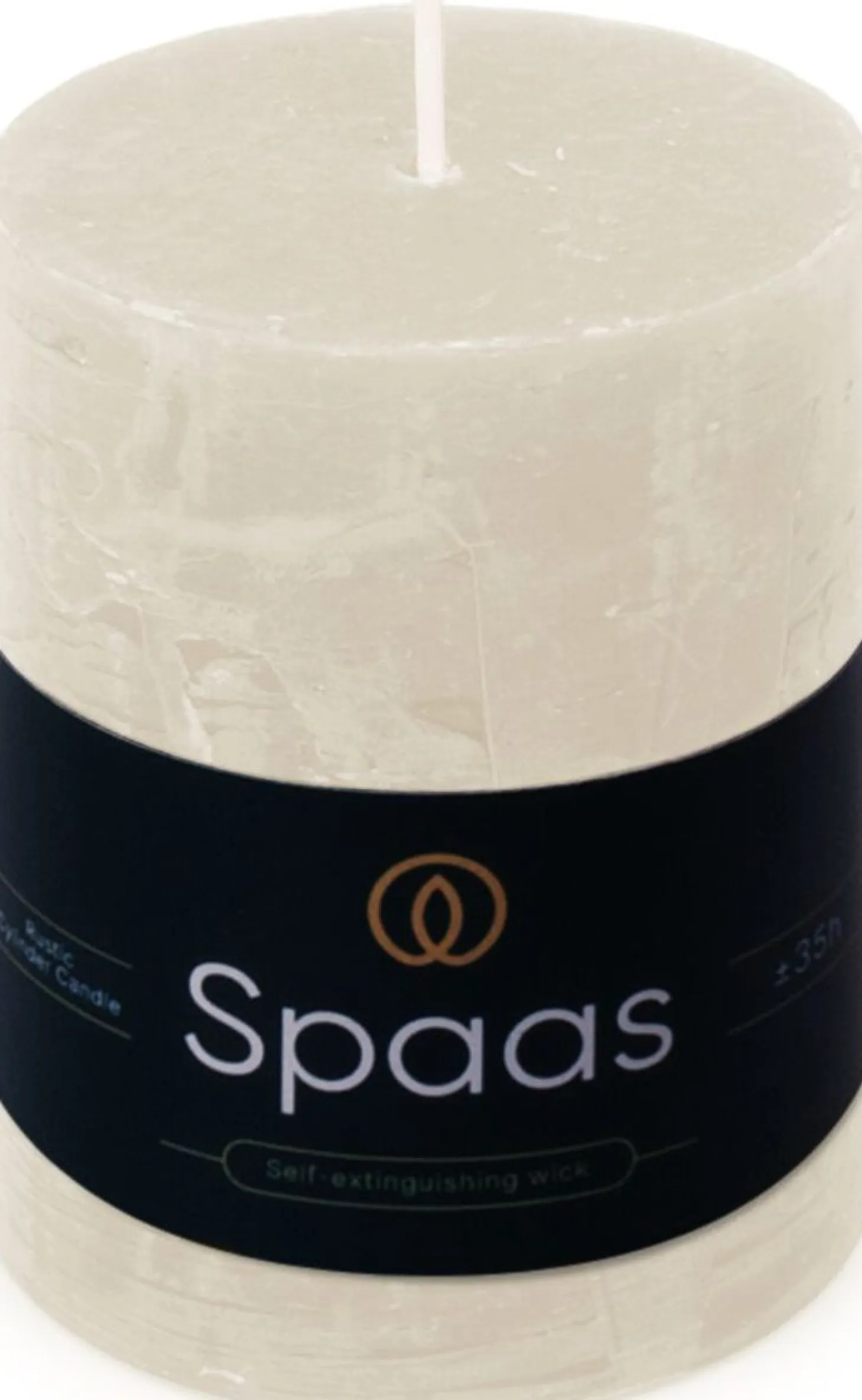 Spaas stompkaars Essential collection wit 35 uur D 7 H 9,5 cm