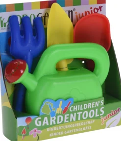 Speelgoed tuingereedschap met gieter voor kinderen 4-delig