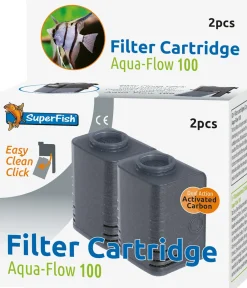 SuperFish aquarium filter cartridge Aqua-Flow 100 2 stuks