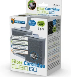 SuperFish aquarium filter cartridge QubiQ 60 2 stuks