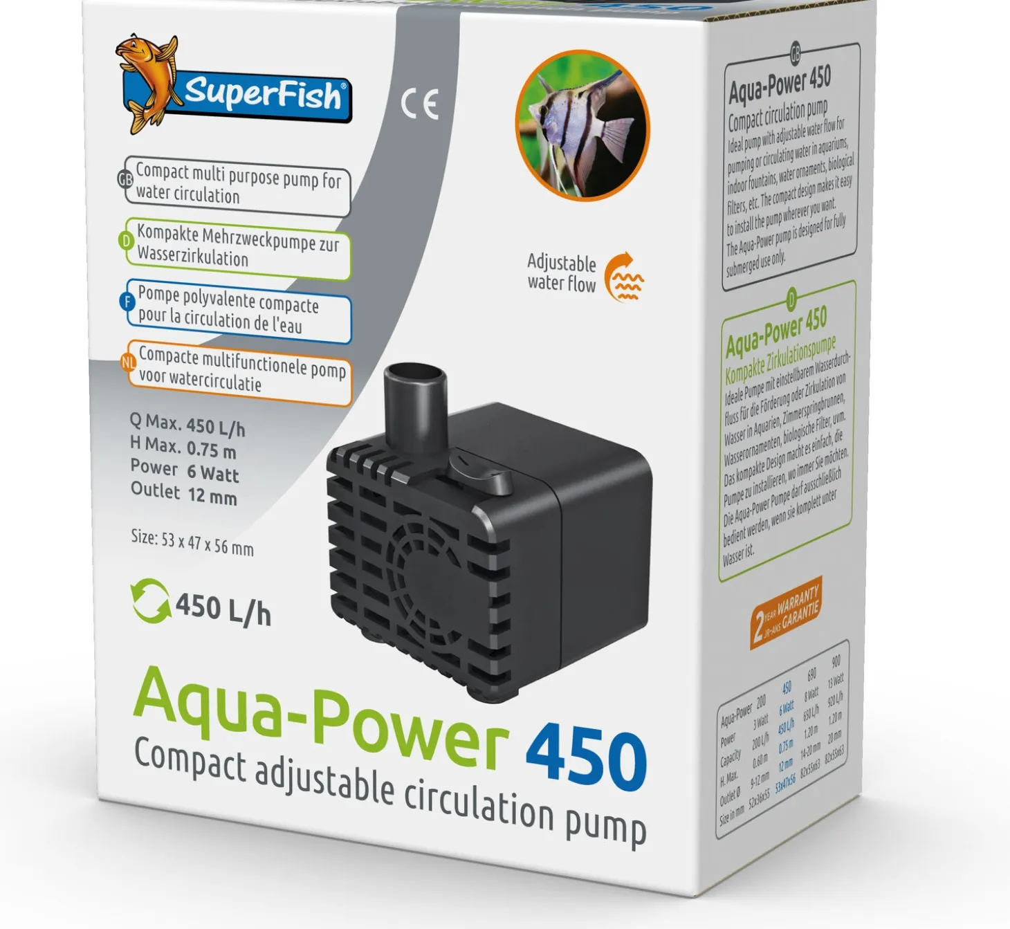 SuperFish aquarium pomp Aqua-Power 450 L/h