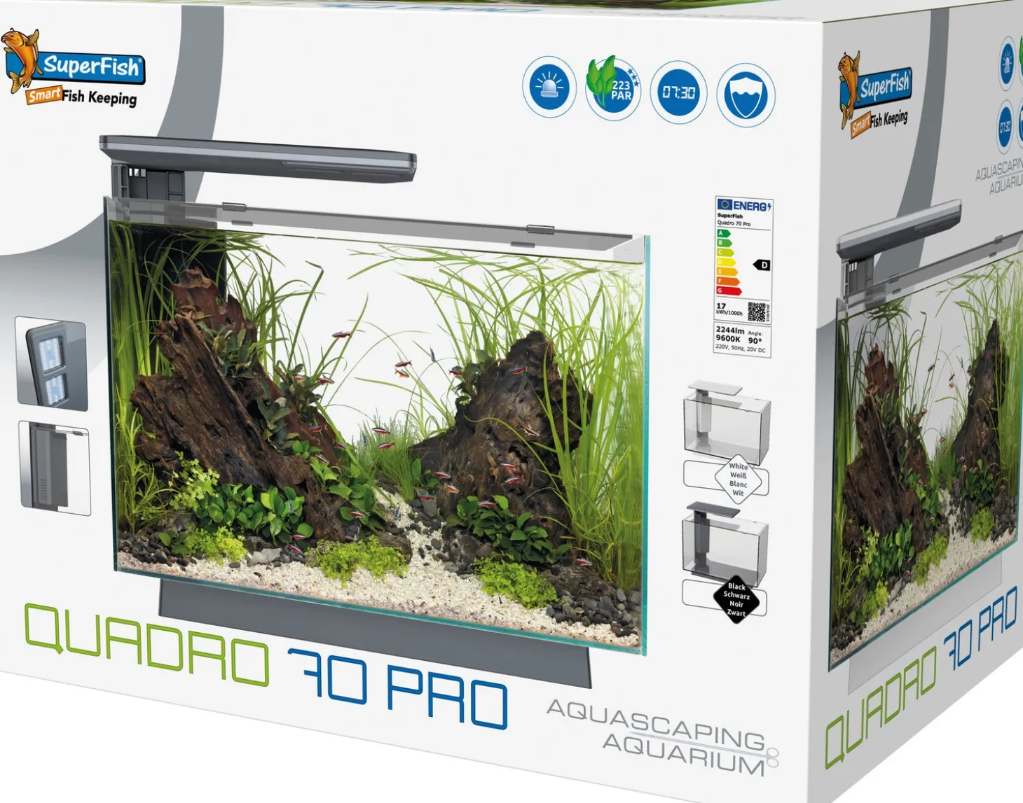 SuperFish aquarium Quadro 70 Pro wit 67 L