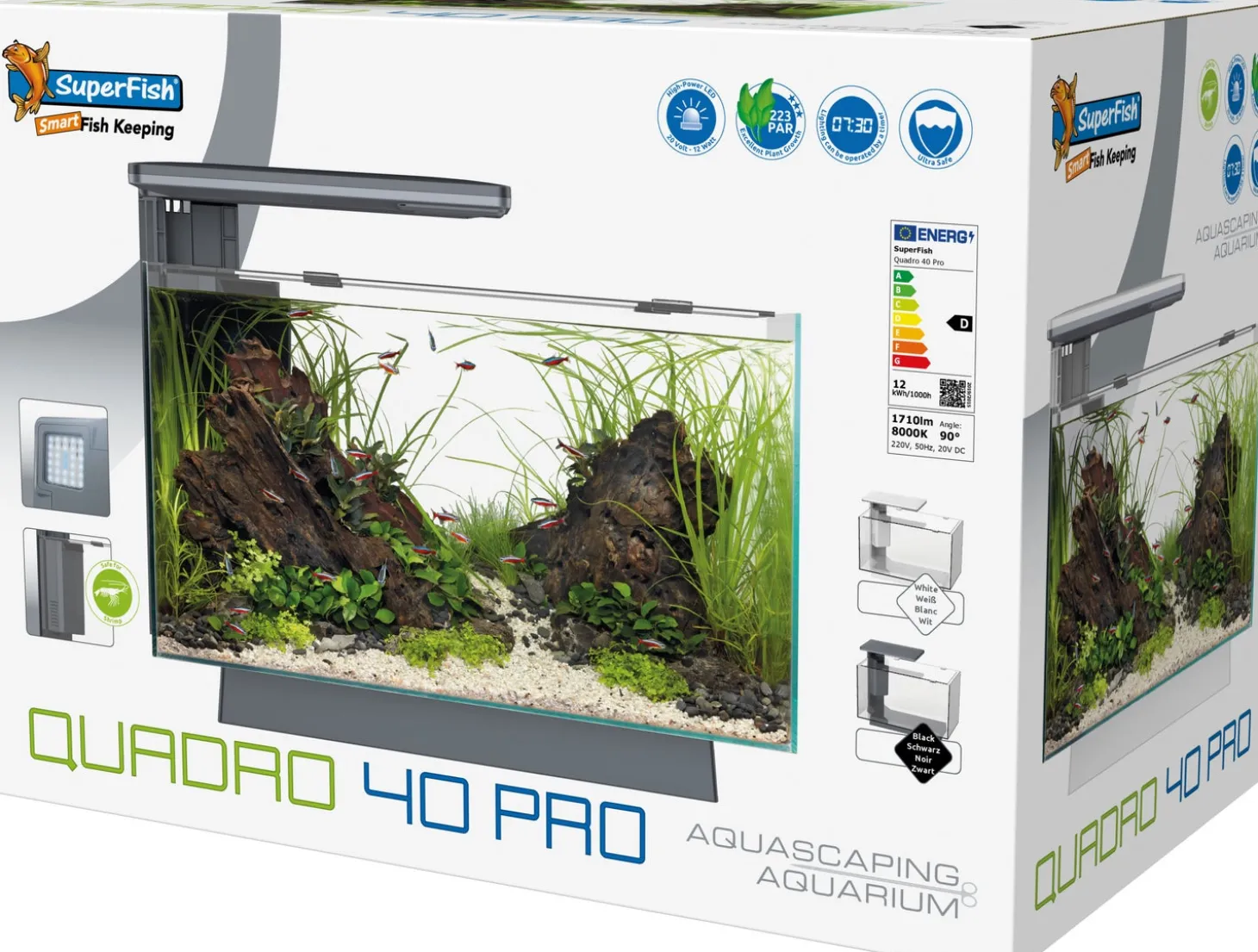 SuperFish aquarium Quadro 40 Pro wit 28 L