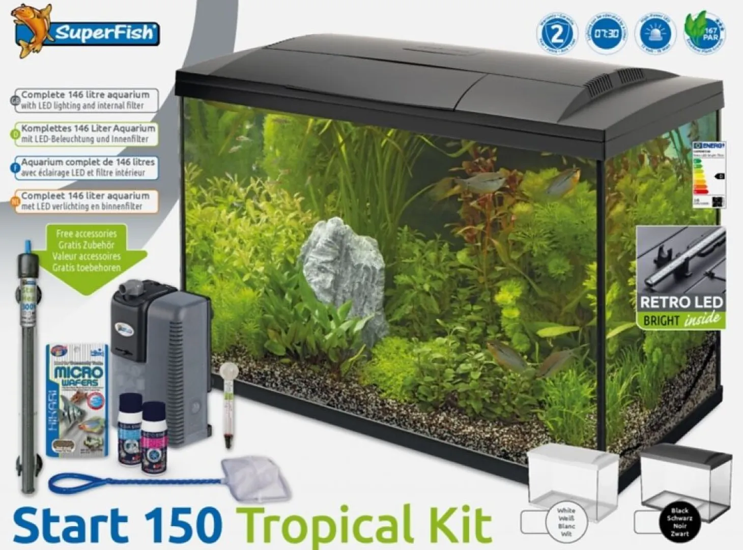 SuperFish aquarium Start 150 Tropical Kit wit 146 L