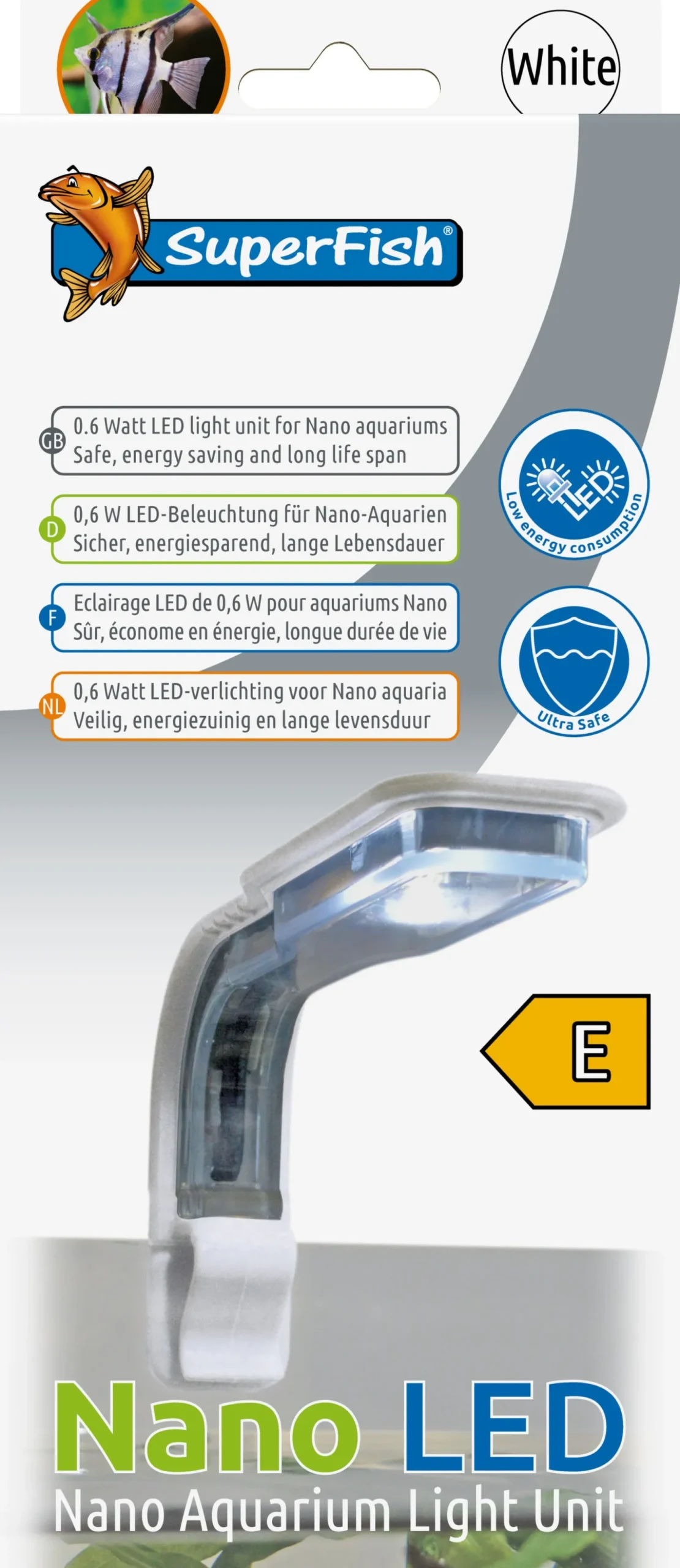 SuperFish aquarium verlichting Nano wit LED 6 x 10 x 23 cm